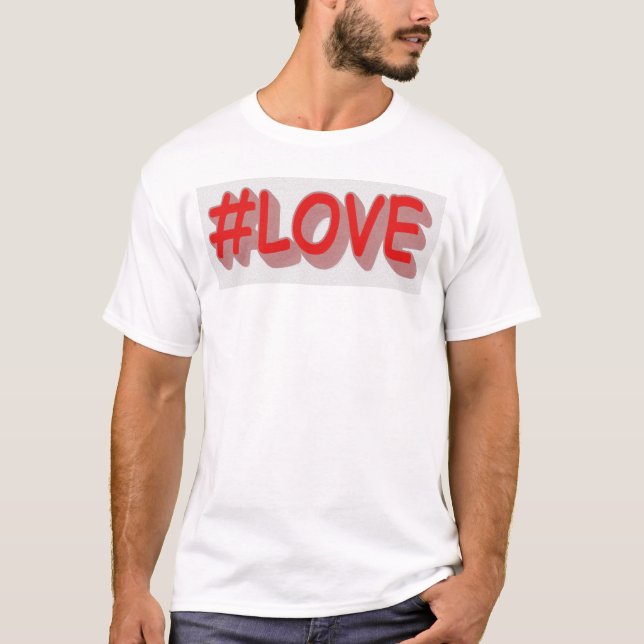 Camiseta Design de Expressão de Corte "#LOVE". Comprar Agor (Frente)