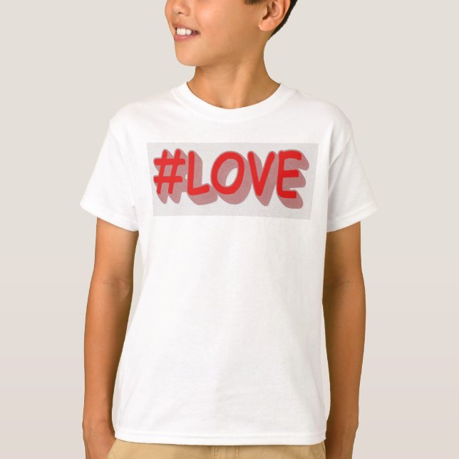 Camiseta Design de Expressão de Corte "#LOVE". Comprar Agor (Frente)