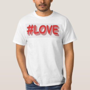 Camiseta Design de Expressão de Corte "#LOVE". Comprar Agor