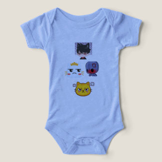Camiseta Design de expressões chibi anime zangadas fofas