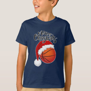 Camiseta design de fã de basquete do Xmas legal Feliz Natal