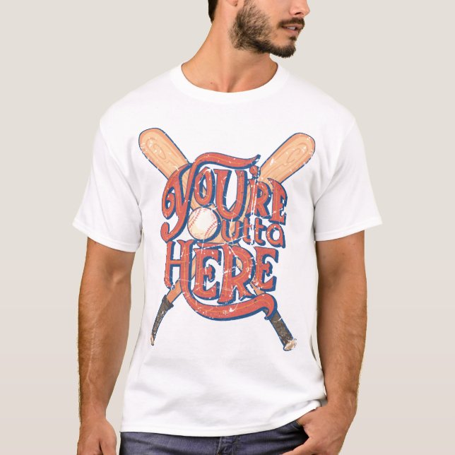 Camiseta Design de fã de beisebol softbol retrô (Frente)