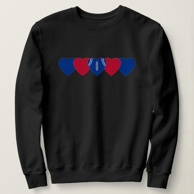 Camiseta Design de Fã de Futebol de Buffalo Escuro (Frente do Design)