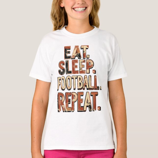 Camiseta Design de fã de futebol retrô | Gráfico de futebol (Frente)