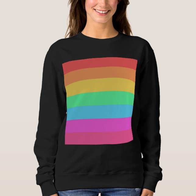 Camiseta Design de faixas de cores do arco-íris do Pastel (Frente)