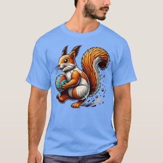 Camiseta Design de família amante de esquilos de voleibol