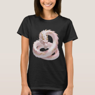 Camiseta Design de fantasia de dragão de ouro branco chinês