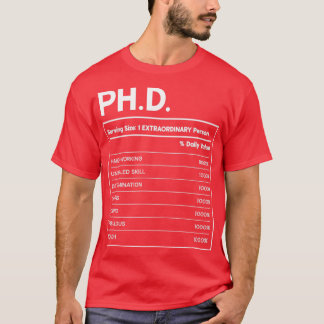 Camiseta Design de Fatos de Nutrição por Phd