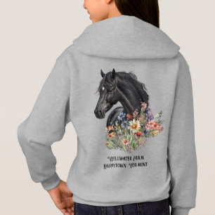 Camiseta Design de Fazenda de nome de de cavalo preto no v