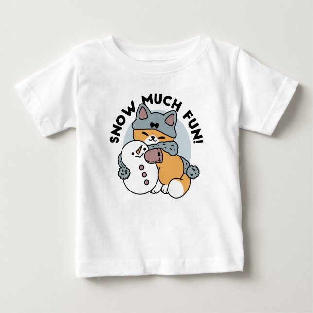 Camiseta Design de Feriado de Inverno de Gato Muito Diverti (Frente)