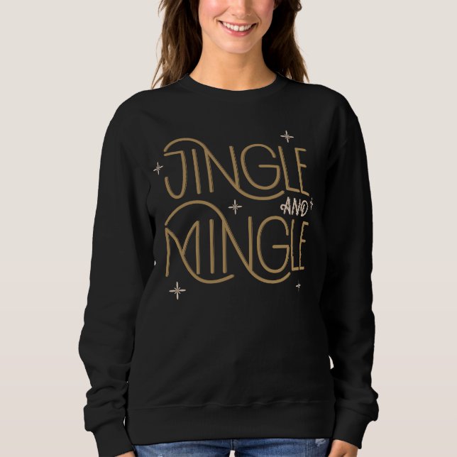 Camiseta Design de Festivo Jingle e Mingle Holiday (Frente)