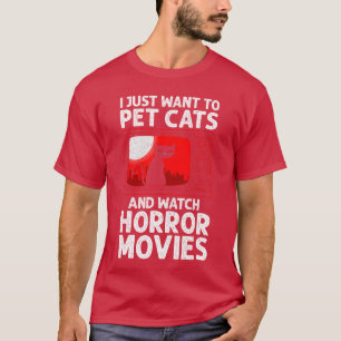 Camiseta Design de Filme de Terror Fofo para Homens e Mulhe