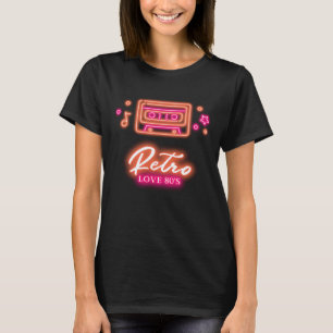 Camiseta Design de fita cassete com estilo retro de moda do
