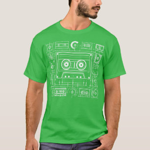 Camiseta design de fita cassete vintage