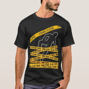 Camiseta Design de Fita de Investigação de Cena de Crime