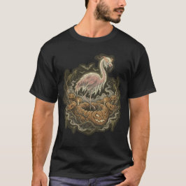 Camiseta Design de Flamingo Assustador Vintage para Hallowe