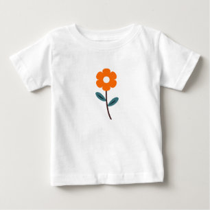 Camiseta design de flor bebê