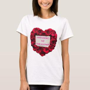 Camiseta Design de flor em forma de amor para Dia de os nam