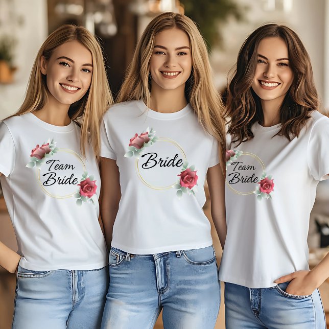 Camiseta Design de Floral Bride para Festa de solteira (Criador carregado)