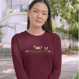 CAMISETA DESIGN DE FLORES DE OVOS DE OUVIDO DO LESTE MINIMA