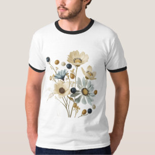 Camiseta Design de Flores minimalista moderno