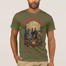 Design de fogueira de acampamento esqueleto de ver