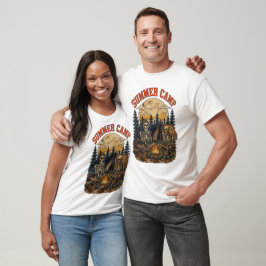 Camiseta Design de fogueira de acampamento esqueleto de ver