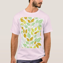 Camiseta Design de Folha Elegante Inspirada na Natureza