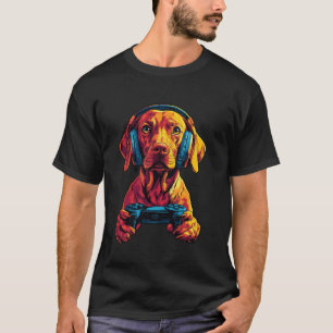 Camiseta Design de Fones de Ouvido para Gamers Amantes de V