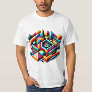 Camiseta Design de Formas Geométricas Coloridas