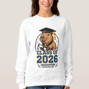 Camiseta design de formatura de 2026 com um capivara