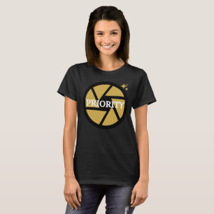 Camiseta Design de Fotografia Legal Prioridade de Abertura