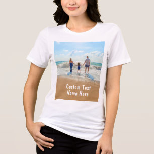 Camiseta Design de Fotografias Personalizadas e Texto para 