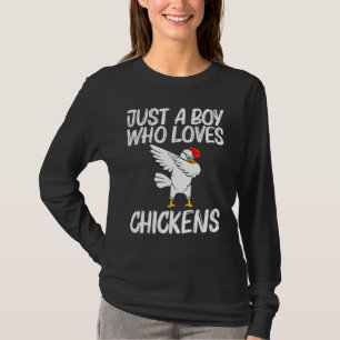 Camiseta Design De Frango legal Para Crianças Galo B