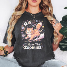 Design de Frase Divertida de Gatos com Zoomies