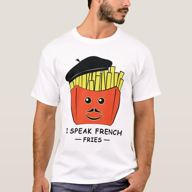 Camiseta Design de Fritas Divertidas (Frente)