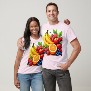 Camiseta Design de Fruta de Delícia de  Fresca Vibrante