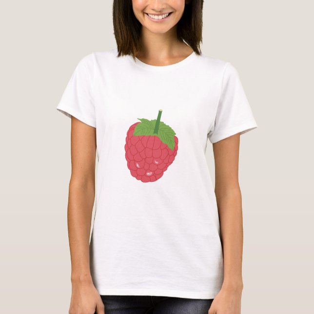 Camiseta Design de Fruta de framboesa (Frente)
