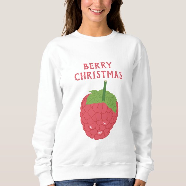 Camiseta Design de Fruta de framboesa de Natal (Frente)