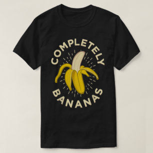 Camiseta Design de Fruta Divertida Totalmente Bananas