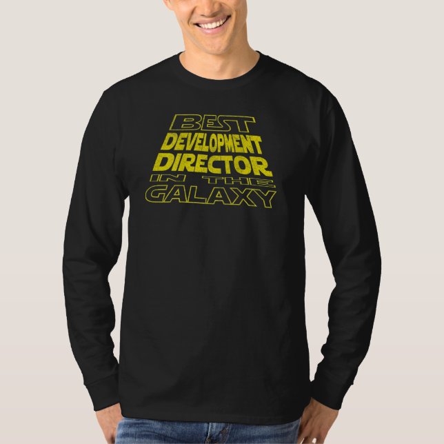 Camiseta Design de Fundo do Espaço do Diretor de Desenvolvi (Frente)