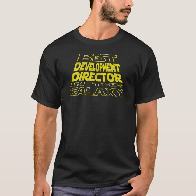 Camiseta Design de Fundo do Espaço do Diretor de Desenvolvi (Frente)