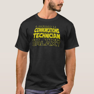 Camiseta Design de Fundo do Espaço Técnico do Comunicação