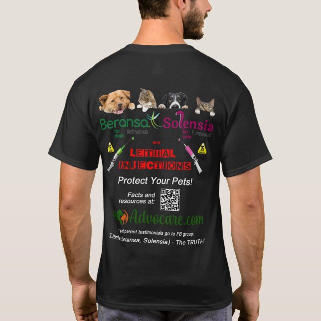 Camiseta Design de fundo escuro B & S (Verso)
