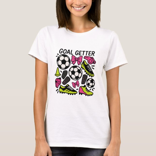 Camiseta Design de Futebol Coquette de Conquistador de Meta (Frente)