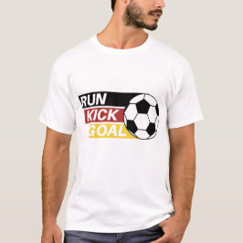 Camiseta Design de Futebol 'Corra Chute Gol'