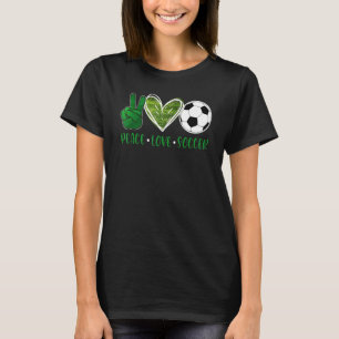 Camiseta Design de Futebol de Paz para Meninas Adolescentes