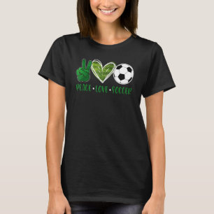 Camiseta Design de Futebol de Paz para Meninas Adolescentes