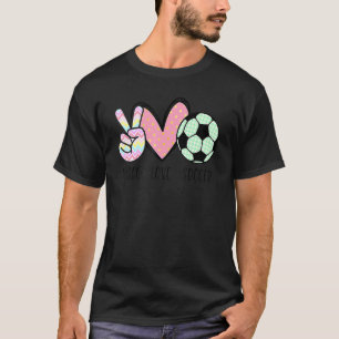 Camiseta Design De Futebol De Paz Para Meninas Adolescentes