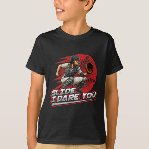 Camiseta Design de Garota Forte Deslize de Catcher Softll E